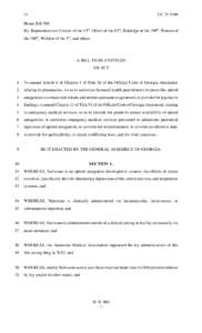 14  LC[removed]House Bill 966 By: Representatives Cooper of the 43rd, Oliver of the 82nd, Rutledge of the 109th, Watson of