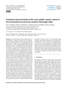 Atmos. Chem. Phys., 14, 6075–6088, 2014 www.atmos-chem-phys.net[removed]doi:[removed]acp[removed] © Author(s[removed]CC Attribution 3.0 License.  Functional characterization of the water-soluble organic carbon