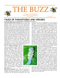 THE BUZZ UNIVERSITY OF CALIFORNIA DEPARTMENT OF ENTOMOLOGY NEWSLETTER  FALL 2000
