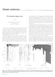 Ocean sciences___________________________ The Antarctic Slope Front S. JACOBS Lamont-Doherty Geological Observatory Columbia University Palisades, New York 10964