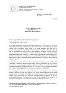 Private law / Financial economics / Conflict of laws / International Institute for the Unification of Private Law / Markets in Financial Instruments Directive / Internal Market / Minimum harmonisation / Unidroit convention on substantive rules for intermediated securities / Law / European Union law / Securities