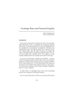 Foreign exchange market / Banking / International finance / Financial Fragility / Original sin / Asset–liability mismatch / Monetary policy / Euro / Central bank / Economics / Macroeconomics / Financial crises