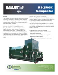 Stationary and self-contained compactors. By RJ-250SC Compactor