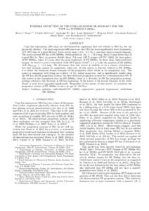 Draft version August 5, 2014 Preprint typeset using LATEX style emulateapj v[removed]POSSIBLE DETECTION OF THE STELLAR DONOR OR REMNANT FOR THE TYPE Iax SUPERNOVA 2008ha Ryan J. Foley1,2 , Curtis McCully3 , Saurabh W. 