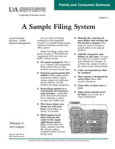A Sample Filing System - FSHEC-75