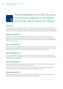 With respect to age 2009 | Victorian Government practice guidelines for health services and community agencies for the prevention of elder abuse - Sections 9 and 10