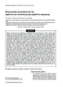 Mineralogical Magazine, August 2008, Vol. 72(4), pp. 839–876  Recommended nomenclature for the