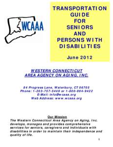 TRANSPORTATION GUIDE FOR SENIORS AND PERSONS WITH