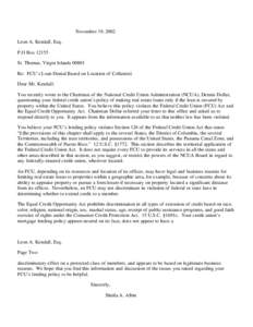 New Deal / National Credit Union Administration / Credit union / Banking in the United States / Government / Denali Alaskan Federal Credit Union / Russell Country Federal Credit Union / Bank regulation in the United States / Independent agencies of the United States government / Federal Credit Union Act