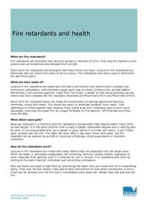 Fire retardants and health2008