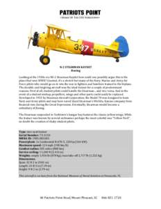    	
   N-­‐2	
  STEARMAN	
  KAYDET	
   Boeing	
  