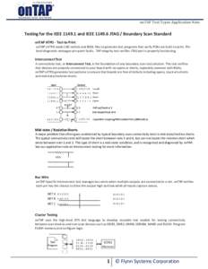 onTAP Test Types Application Note  Testing for the IEEEand IEEEJTAG / Boundary Scan Standard onTAP ATPG - Test-to-Print onTAP’s ATPG reads CAD netlists and BSDL files to generate test programs that veri