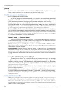 I.3. NOTES PAR PAYS  JAPON La croissance de la productivité du travail s’est ralentie au cours de la décennie de stagnation économique qu’a connue le Japon, ce qui a creusé son écart de revenu avec les pays de t