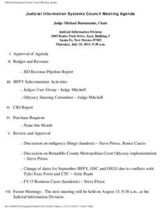 Judicial Information Systems Council Meeting Agenda