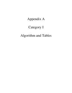 Appendix A Category I Algorithm and Tables APPENDIX A FIGURE 1