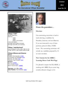 October 2012 The International CWops Newsletter Issue No. 33