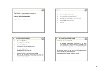 Microsoft PowerPoint - W10 02 Sprache Referenzielle Semantik FIN.ppt