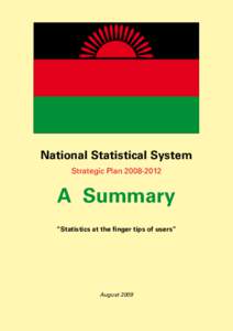 National Statistical System Strategic Plan[removed]A Summary “Statistics at the finger tips of users”