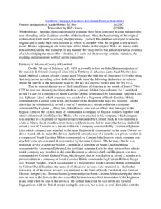 Southern Campaign American Revolution Pension Statements Pension application of Isaiah Mobley S31864 fn25SC Transcribed by Will Graves[removed]Methodology: Spelling, punctuation and/or grammar have been corrected in som