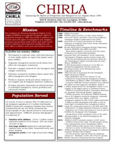 CHIRLA One Pager Jan. 2012