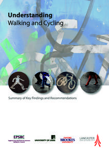 Understanding Walking and Cycling Summary of Key Findings and Recommendations  Understanding