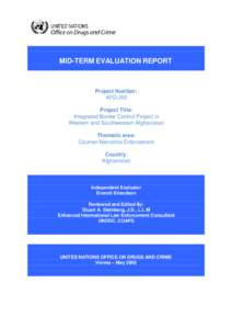 1. 2. MID-TERM EVALUATION REPORT  Project Number: