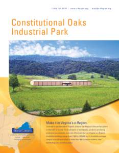 [removed] | www.e-Region.org | [removed]  Constitutional Oaks Industrial Park  Make it in Virginia’s e-Region.