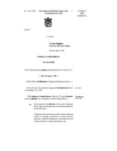 No. 16 of[removed]The Antigua and Barbuda Labour Code (Amendment)Act, [removed]