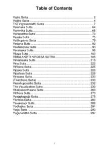 Table of Contents Vajira Sutta.................................................................................. 2 Vajjiya Sutta ................................................................................ 4 The Vajr