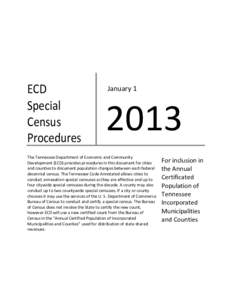 ECD Special Census Procedures