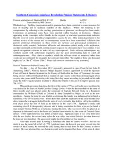 Southern Campaign American Revolution Pension Statements & Rosters Pension application of Shadrach Holt R5185 Martha fn49NC Transcribed by Will Graves[removed]