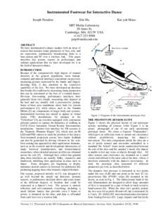 Instrumented Footwear for Interactive Dance Joseph Paradiso Eric Hu  Kai-yuh Hsiao