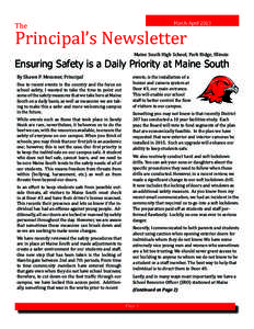 March-AprilThe Principal’s Newsletter