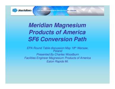 Meridian Magnesium Products of America SF6 Conversion Path