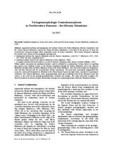 Articole  Tectogeomorphologic Geometamorphoses