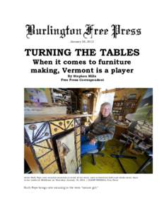When it comes to furniture making, Vermont is a player
