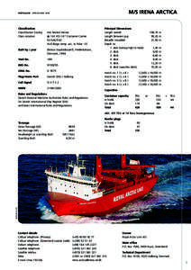 M/S IRENA ARCTICA  PARTICULARS VERSION MARClassification Classification Society