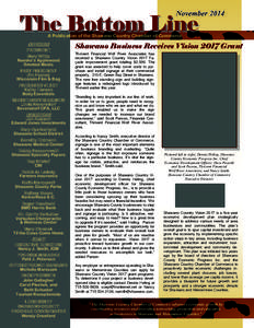 November[removed]The Bottom Line A Publication of the Shawano Country Chamber of Commerce  OFFICERS