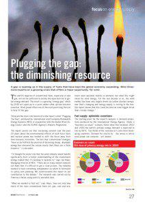 focus on energy supply  Plugging the gap: