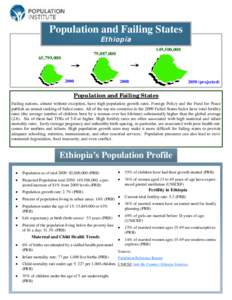 Population and Failing States Ethiopia 149,500,,087,000