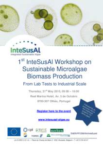 st  1 InteSusAl Workshop on Sustainable Microalgae Fall Biomass Production 08