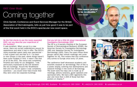 EICC Case Study  “This space proved to be invaluable.”  Coming together