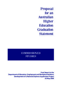 Proposal for an Australian Higher Education Graduation
