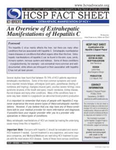 An Overview of Extrahepatic Manifestations of Hepatitis C