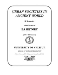 Microsoft Word - BA History III Sem. Core Course Urban Societies in Ancient World