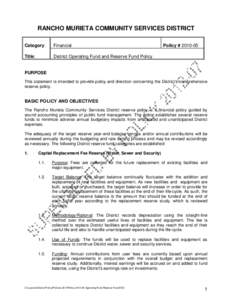 Microsoft Word - Policy[removed]Operating Fund Reserve Fund.DOC