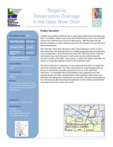 Ditch / Freeborn County /  Minnesota / Minnesota River / Drainage / Geography of Minnesota / Cobb River / Le Sueur River