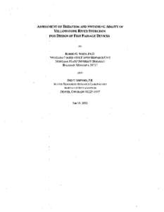 Water / Sedimentology / Civil engineering / Aquatic ecology / Fish ladder / Fisheries / Shovelnose sturgeon / Pallid sturgeon / Weir / Sturgeons / Dams / Construction