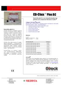 CD-Chex  Plus BC Kontrolka plné krve pro imunofenotypizaci na průtokových cytometrech Beckman Coulter Výhody CD-Chex Plus BC :  Kontrolka plné krve