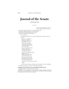 1224  JOURNAL OF THE SENATE Journal of the Senate ELEVENTH DAY